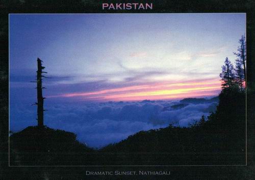 (image for) Pakistan Beautiful Postcard Dramatic Sunset Nathiagali